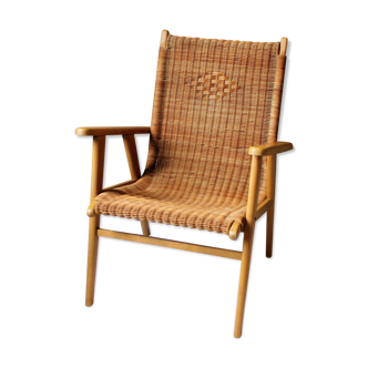 Vintage rattan armchair