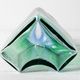 Vintage Green and Blue Glass Decanter Antikva by Bertil Vallien Sweden 1994