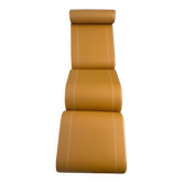 Luxury saddle leather lounge chair