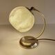 Lampe Art Deco Verre Vert Laiton