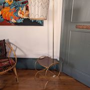 1950s reading lamp – Formica and gold metal