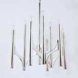 Mid-Century Lustre Gaetano Sciolari Sirius Silvered, Lightolier, Italy