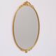 Brass Classic medallion shaped wall Mirror 1970s