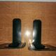 Pair of Ravel Clamart book clamp backs industrial sheet metal