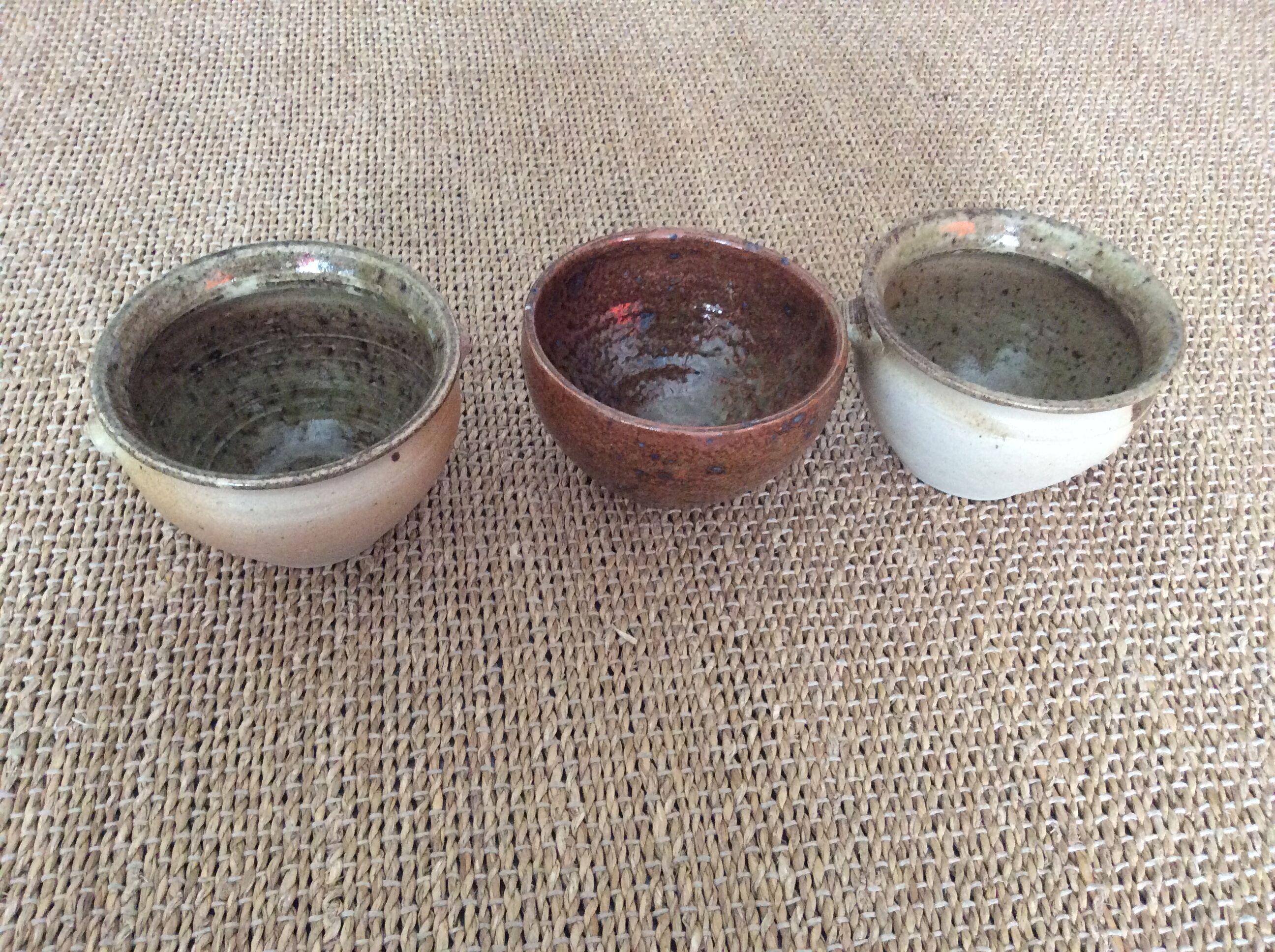 Set of 3 stoneware bowls
