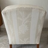 Pair of art deco armchairs in wood and floral fabric