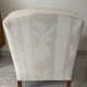 Paire de fauteuils art déco bois et tissu floral