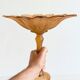 Art Nouveau Glass Compote Vase, Palm Tree Design, French, Early 20th-C