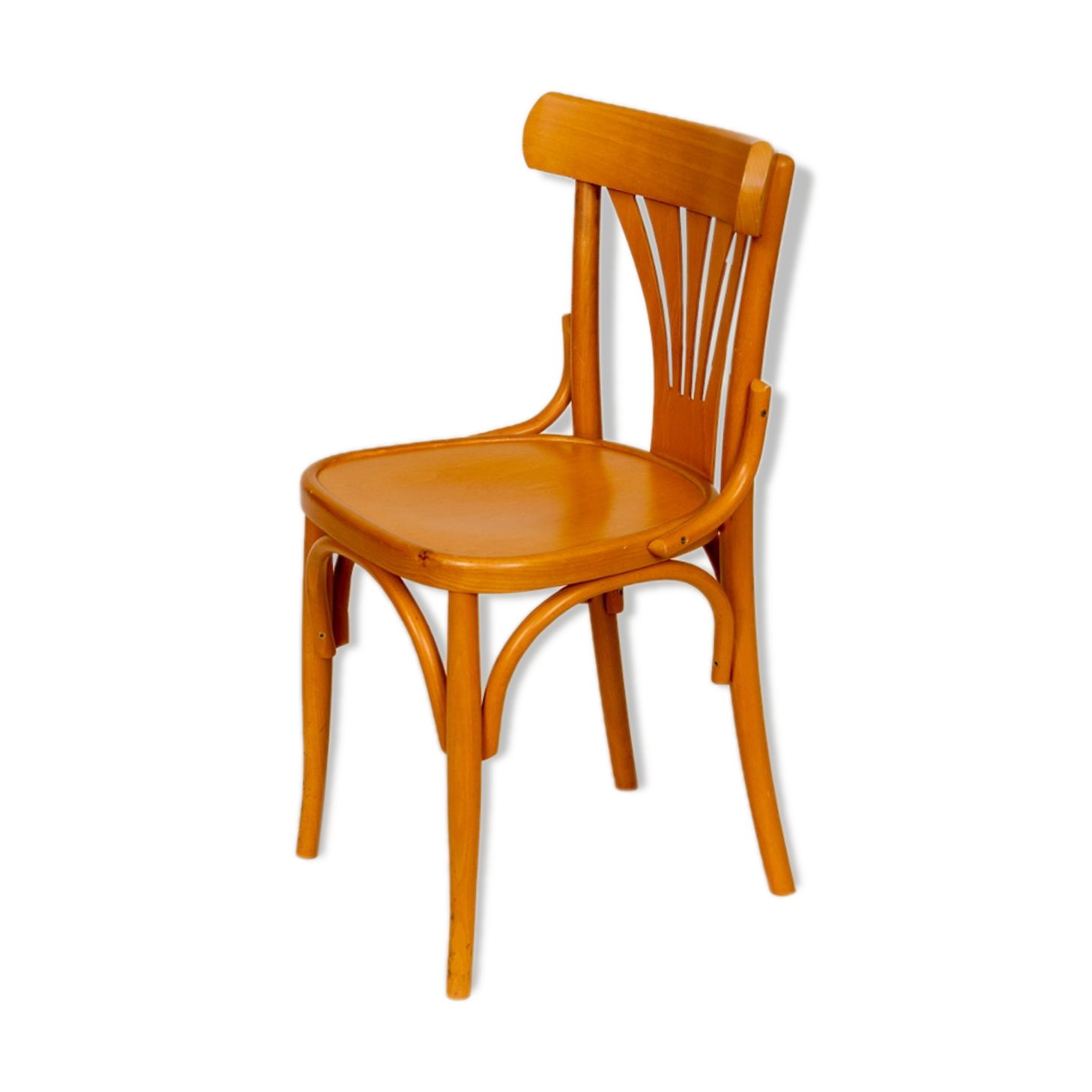 Bistro chair palm tree backrest, natural beech varnished