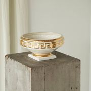 Large central piece Italian pottery in the style of Gianni Versace from the 1970s.