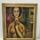 Nude painting, oil on canvas signed Montijano 60's