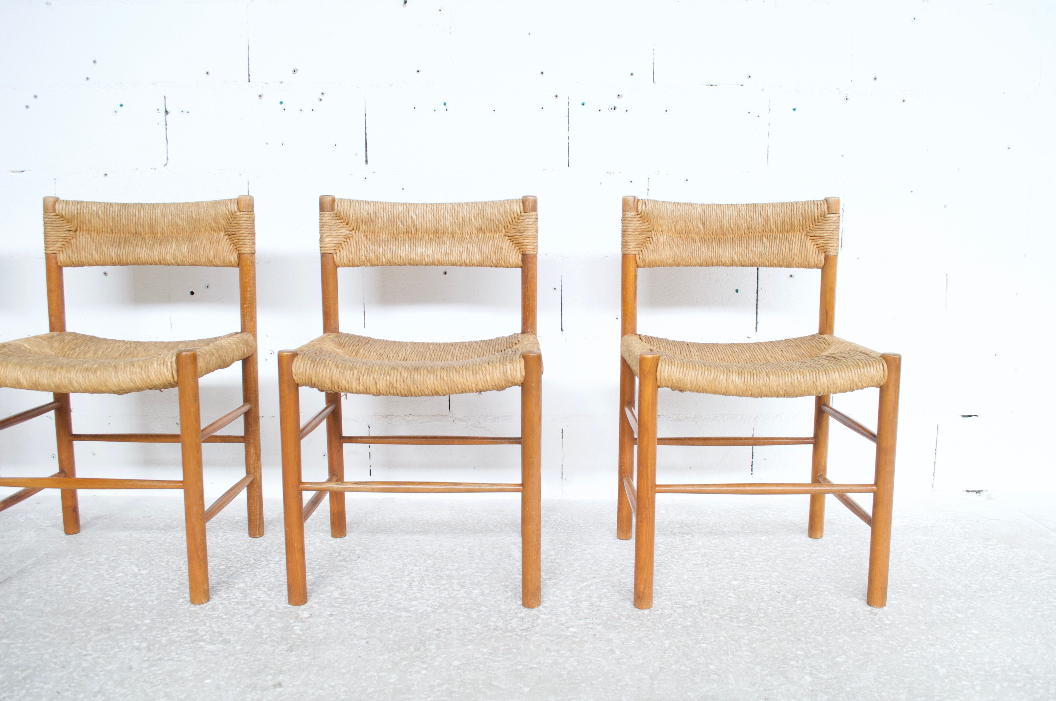 4 chairs Dordogne 60's Robert Sentou