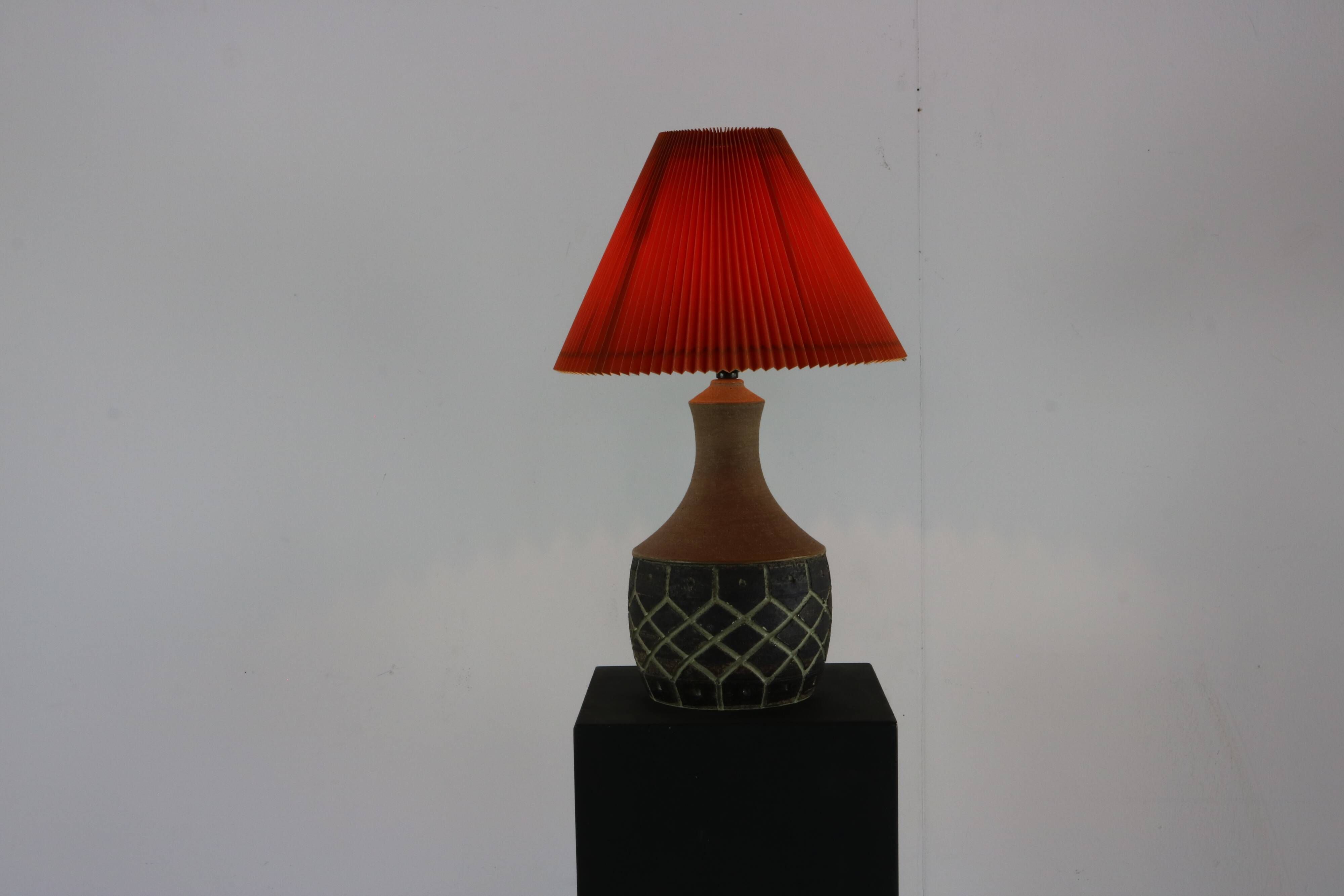 Set of two sixties design studio pottery table lamps for Chris Keramik Hasl