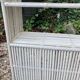 Vintage white rattan wall shelf