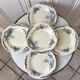 Set of 5 hollow plates Terre de Fer Salins model "Rocaille"