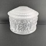 Lalique crystal box modelled as "Les Enfants".