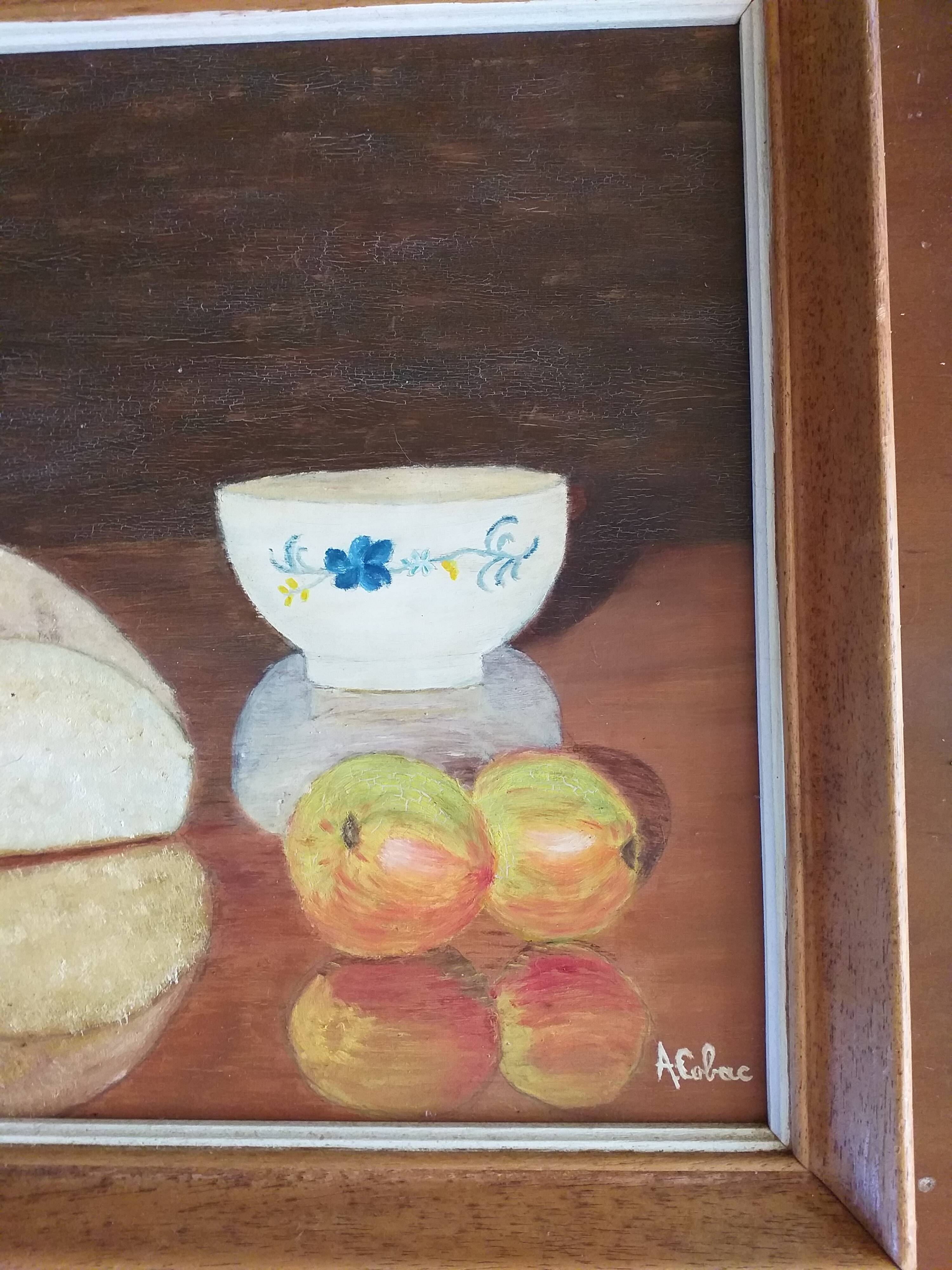 Still life painting signed