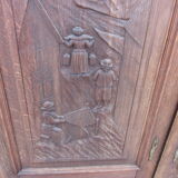 Pair of old carved wooden doors