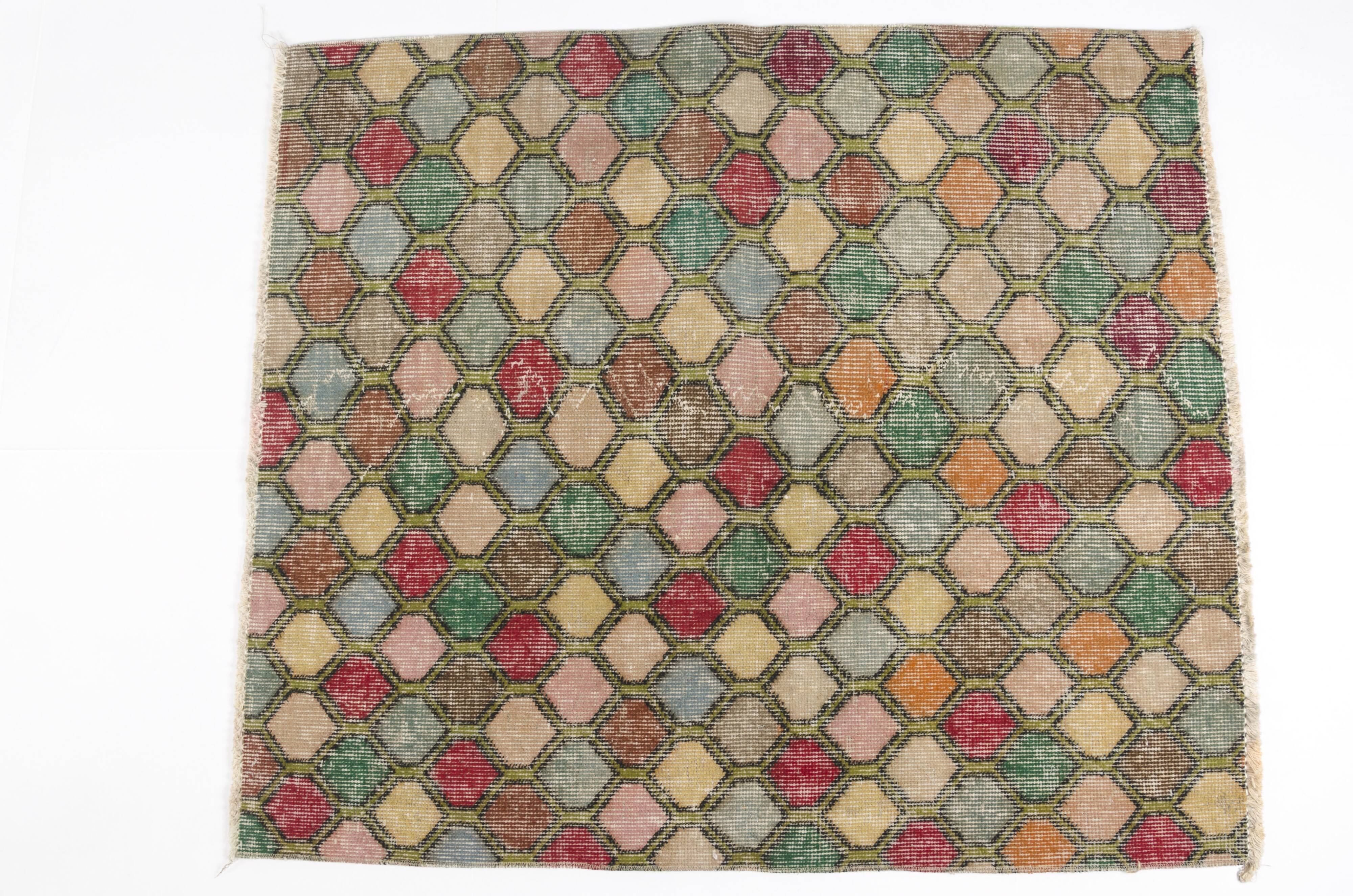 Multicolour Vintage Handmade Rug sku1100