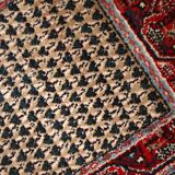 Vintage Indian Carpet Seraband handmade 65cm x 125cm 1970s, 1C801