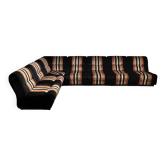 Vintage seventies modular sofa 'Geometric lines'