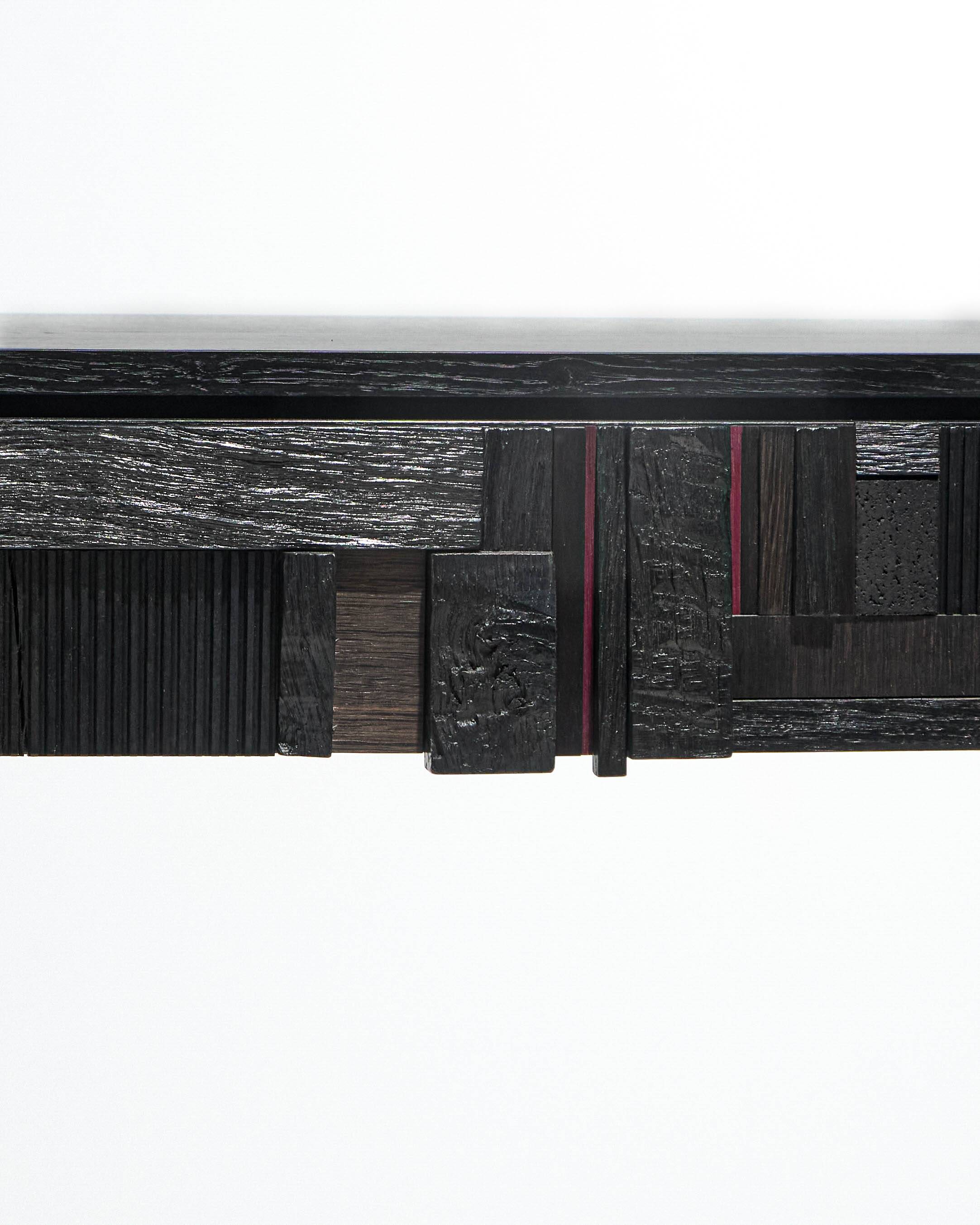 Black wooden console
