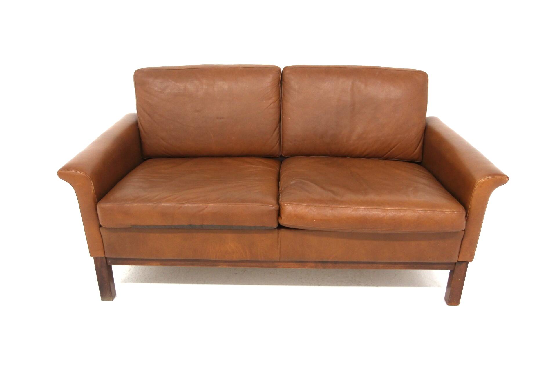 Canapé scandinave en cuir  2 places, Suède, 1960