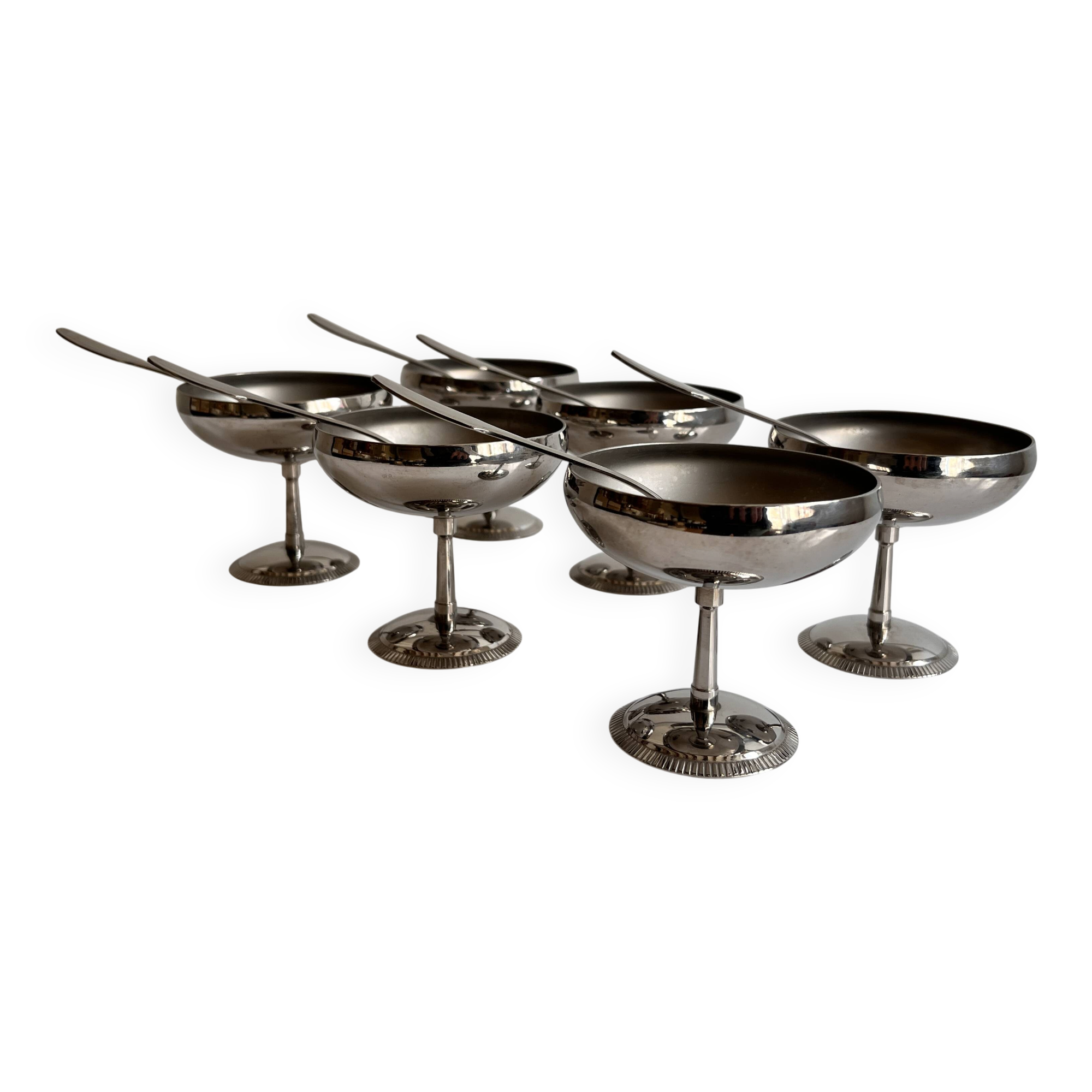 Stainless steel ice cream bowls Letang & Rémy