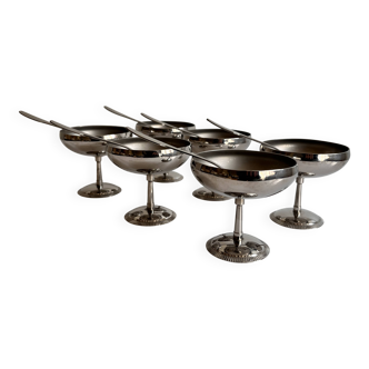 Stainless steel ice cream bowls Letang & Rémy