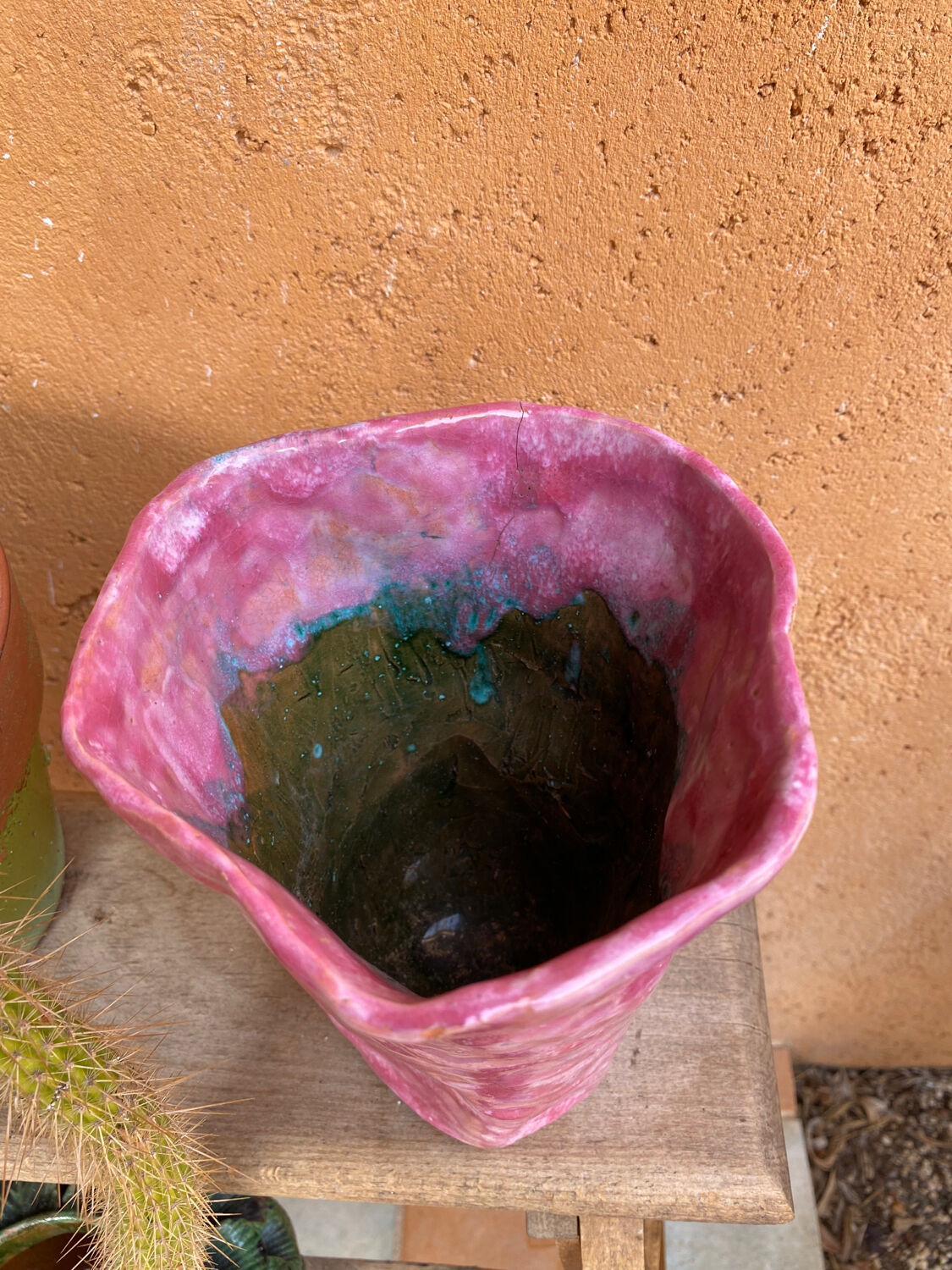 Glazed ceramic vase