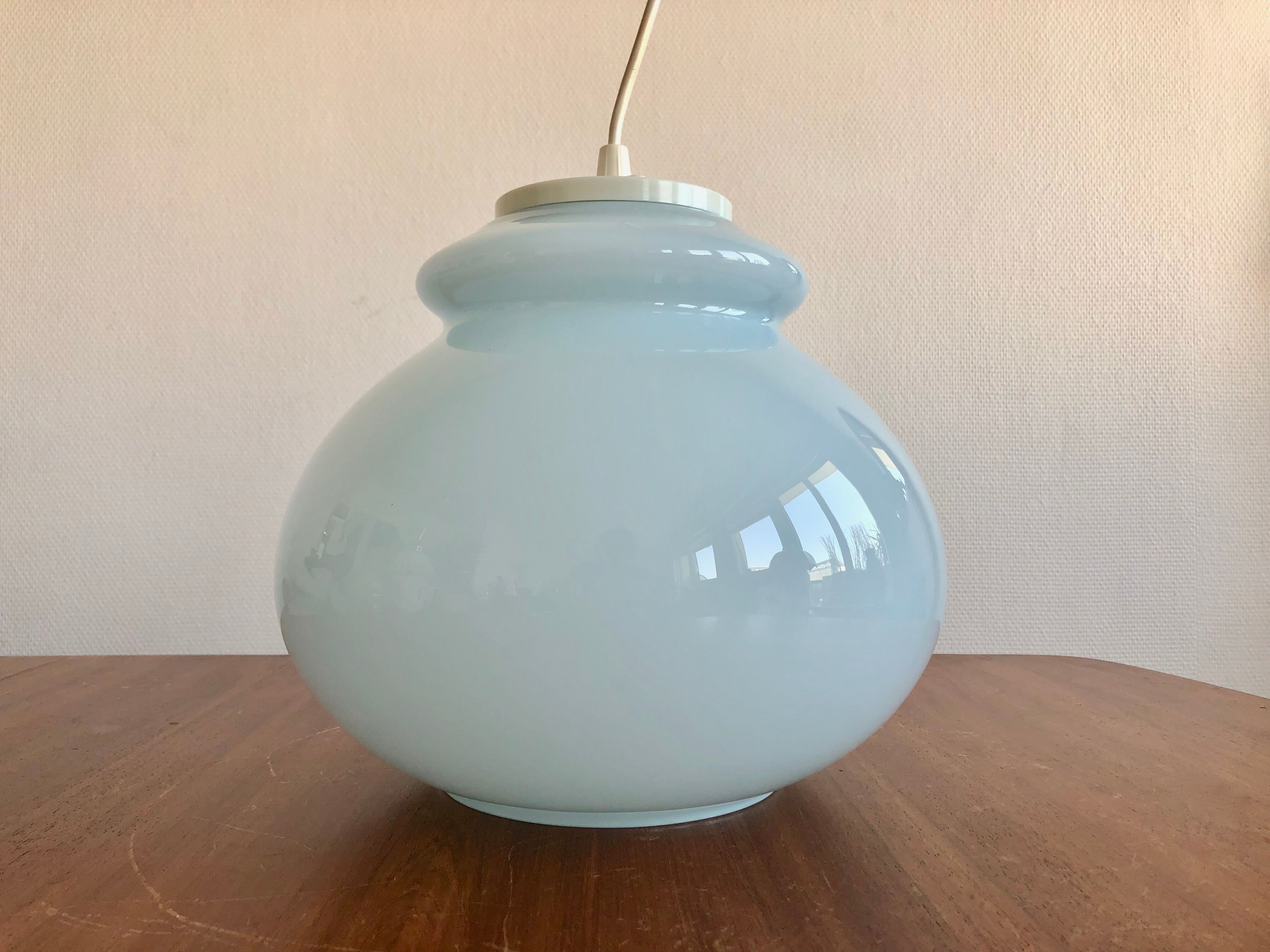 Sky blue opaline hanging