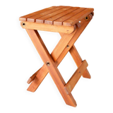 Small folding wooden stool, 1970