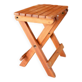 Small folding wooden stool, 1970