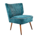 Cocktail vintage armchair, 60s, turquoise with pink edge, restored