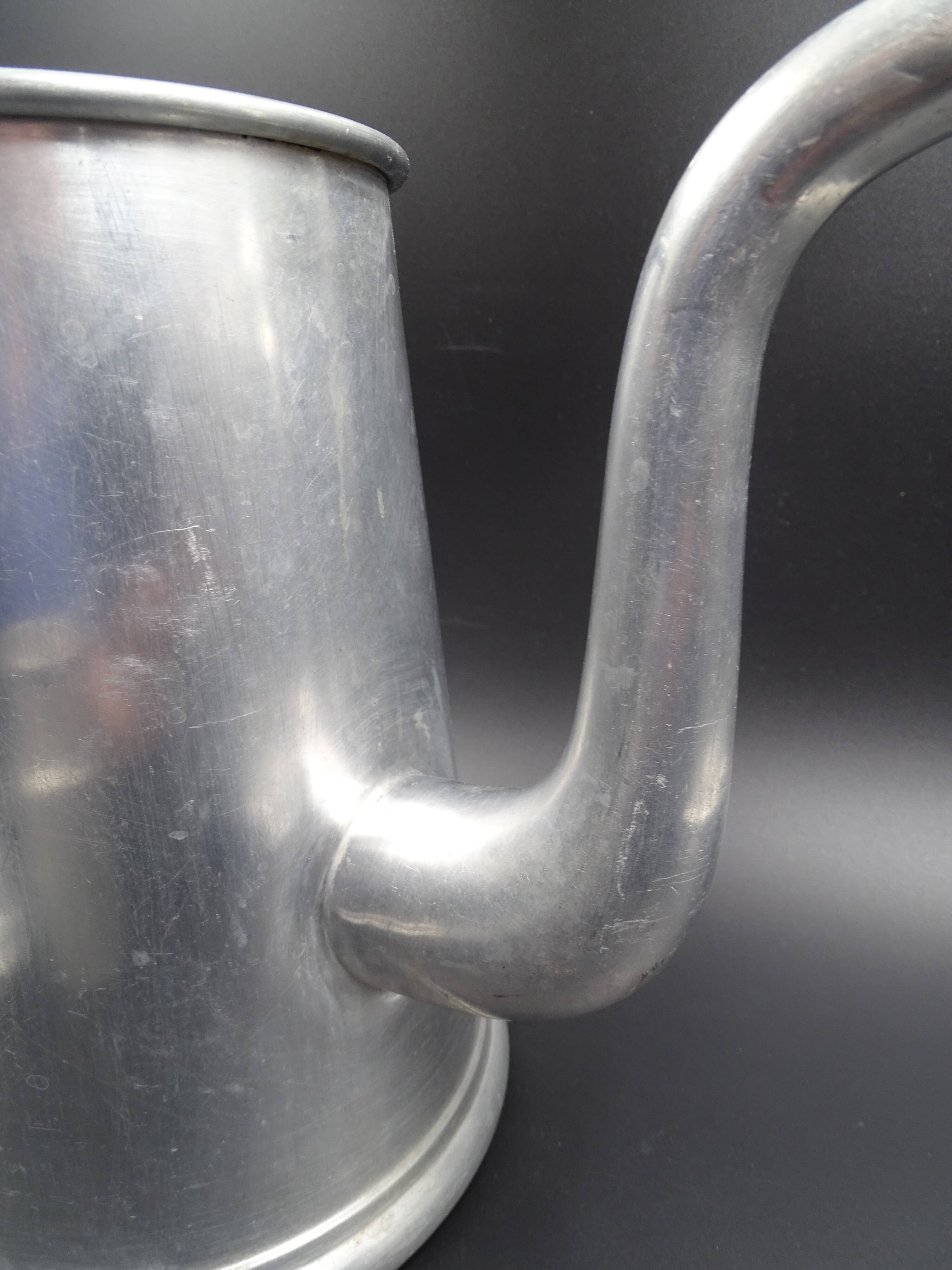 Old aluminum coffee maker -red cove - around 1930