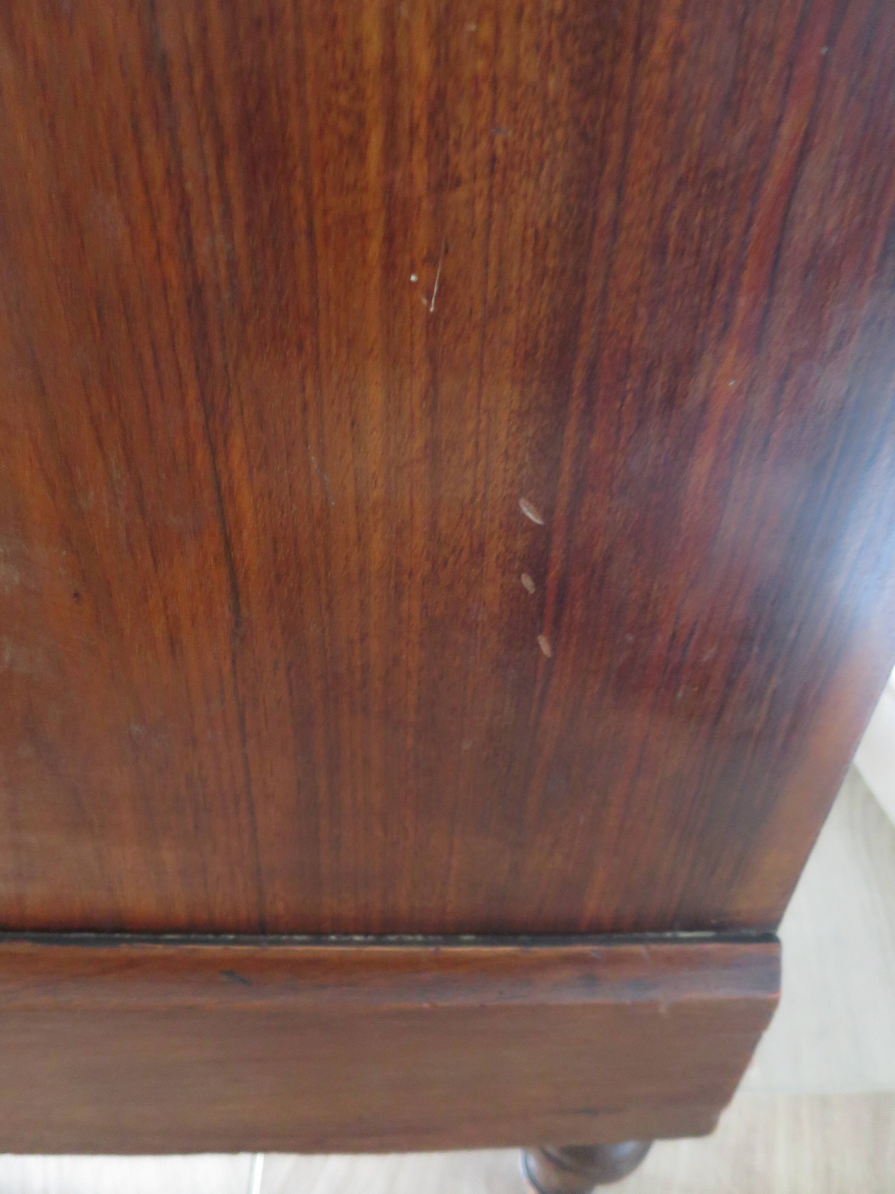 Antique oak burr chest of drawers - 4 drawers - marquetry inlay from the early 21st century