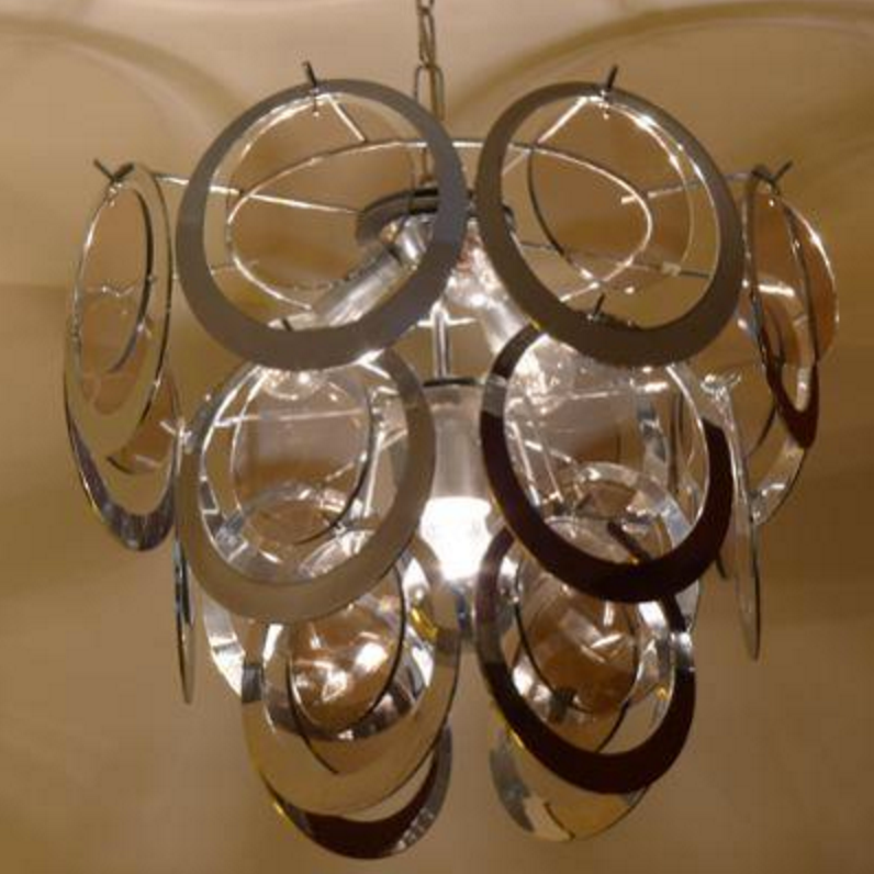 Pendants metal circles suspension