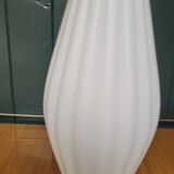 White Ribbed Opaline Drop Lampshade, Circa 1960