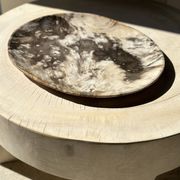 Très grand vide poche ou plat en bois pétrifié