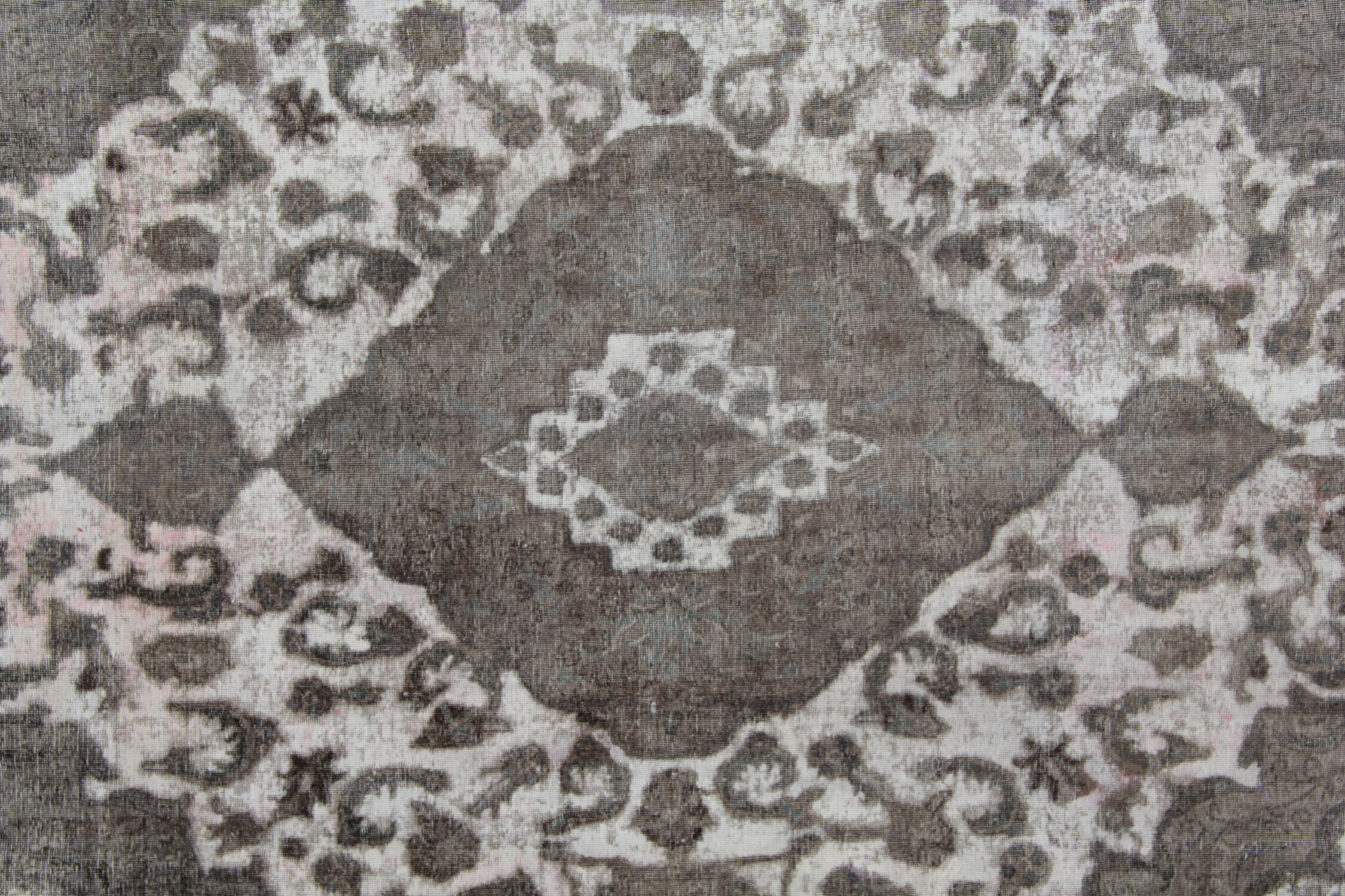 Large Grey Overdyed Rug Handmade Oriental Wool Living Room Carpet- 280x296cm