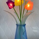 Lampe fleurs 1980