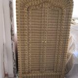 Vintage Rattan Wardrobe 1970s