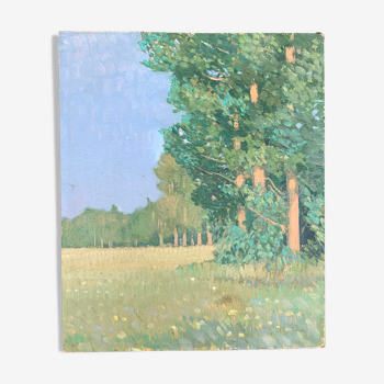 The clearing. Oil on cardboard 1920