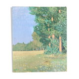 The clearing. Oil on cardboard 1920