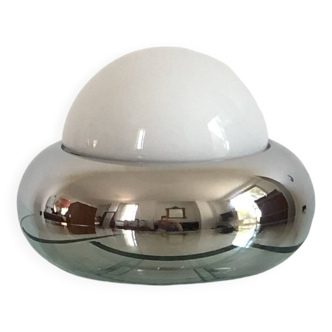 Lampe UFO chromée modèle c359 par LUCI, Italie années 70