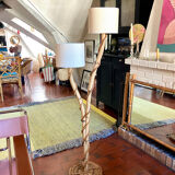 Rattan floor lamp