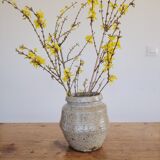 Vase / pot grès pyrité