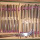 Cutlery set of 25 old knives horn handle stainless steel blade
