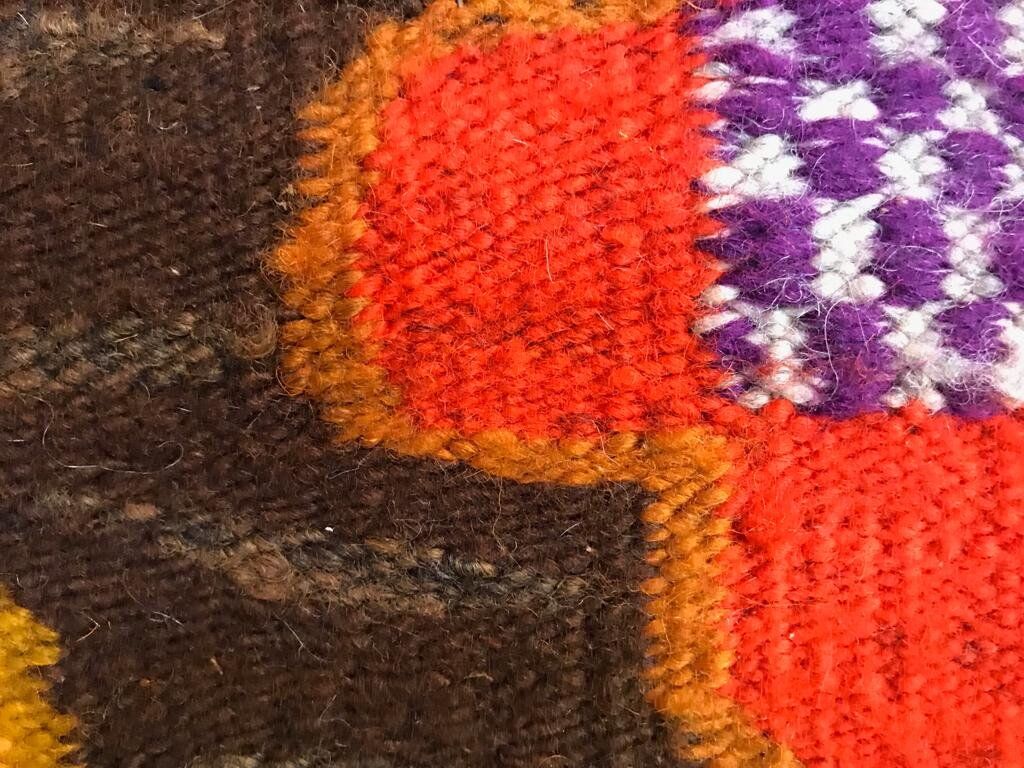 Polish kilim or wall rug with tree and blossoms motif from Cepelia, 1960s