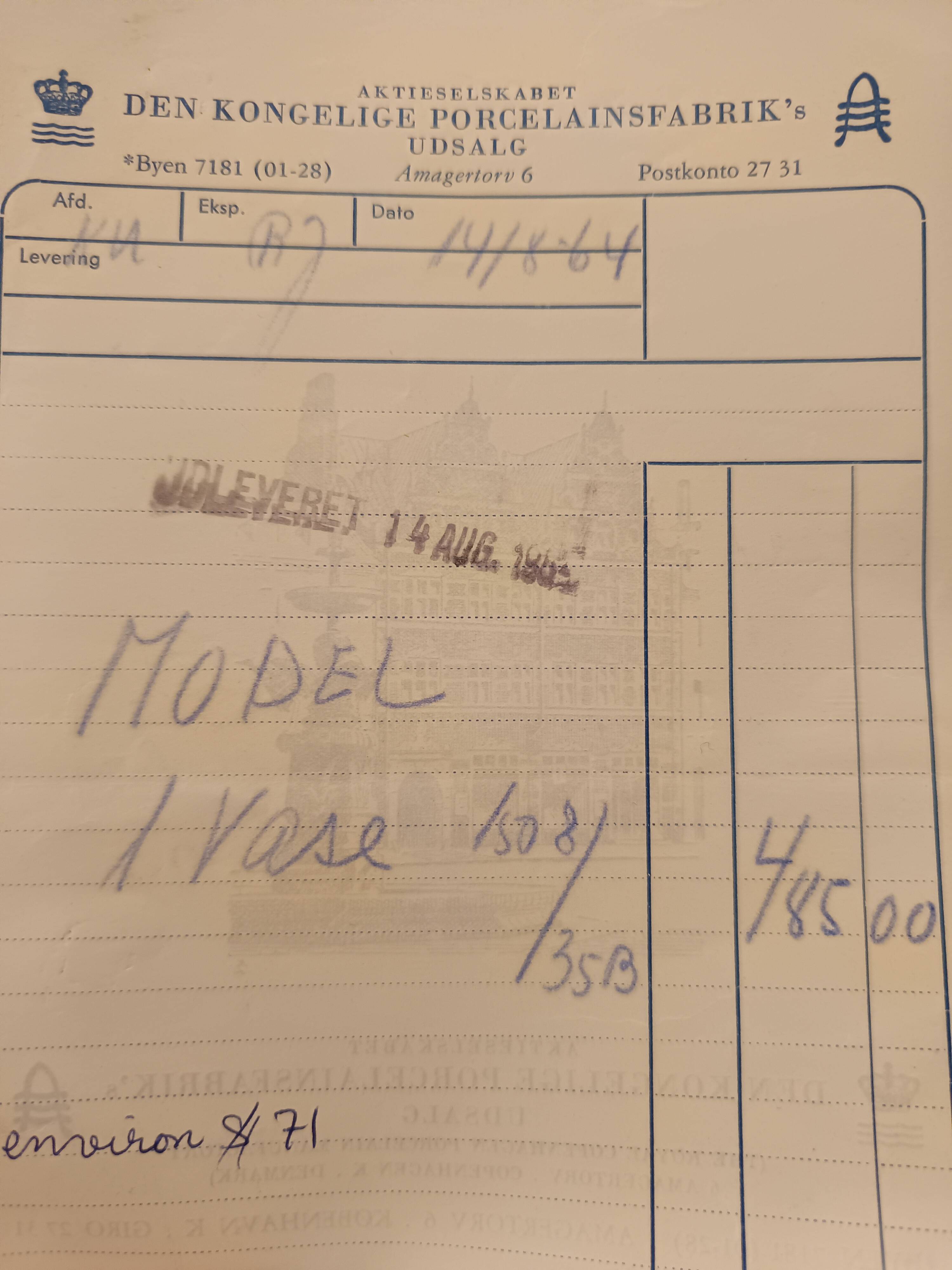 Grand Vase Royal Copenhagen - Decor Geese - Vintage Scandinavian Design